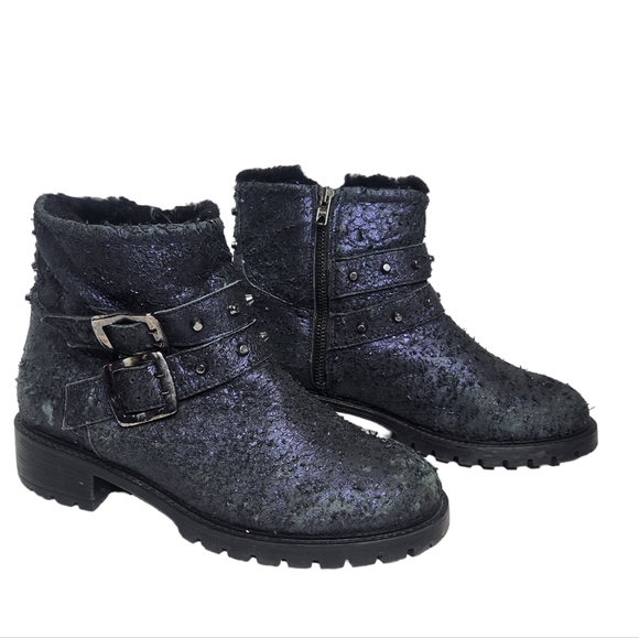 ROSS & SNOW Stefana Distressed Indigo Moto Boot - Picture 13 of 13